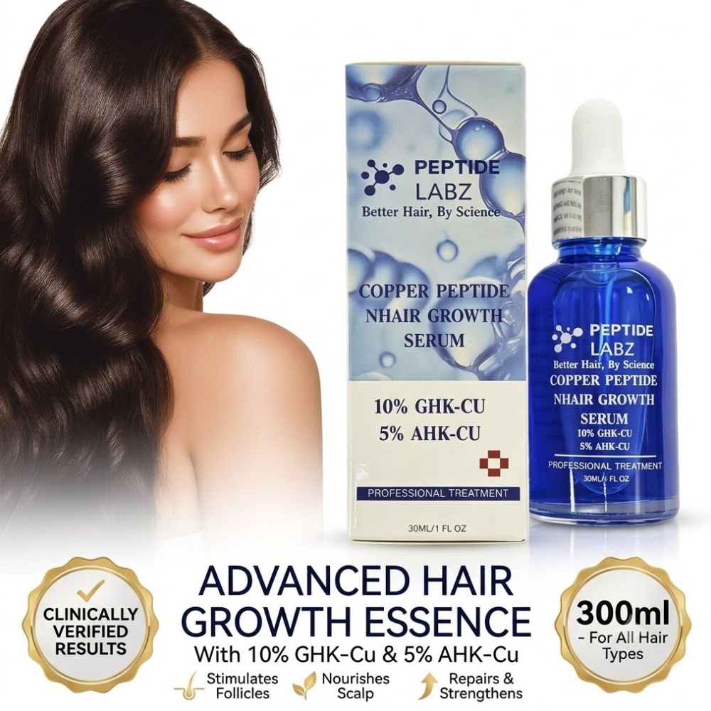 Hair Care With Protein - Haarwuchs-Essenz Kupferpeptid GHK Cu Anti-Haarausfall-Behandlung Reparatur