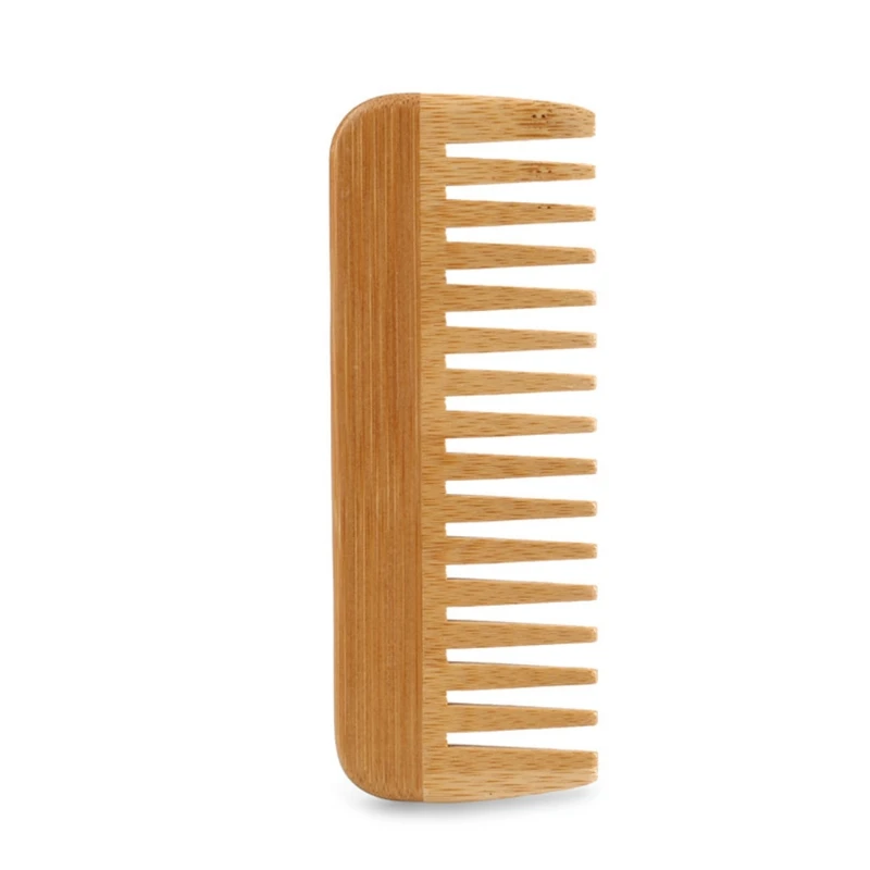 Bamboo Hair Brush - Breitzahnkamm aus natürlichem Bambus, Haarentfernungskamm, antistatischer