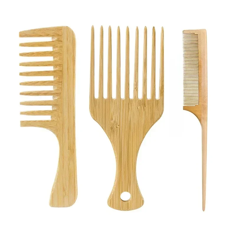 Bamboo Hair Brush - 1Pcs Natürliche Bambus Holz Haar Kamm