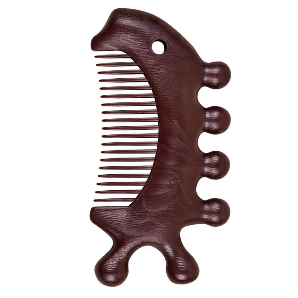 Detangling Wide Comb - Multifunktionaler Körper-Meridian-Massagekamm, Sandelholz, breiter Zahnkopf, Massagekamm,