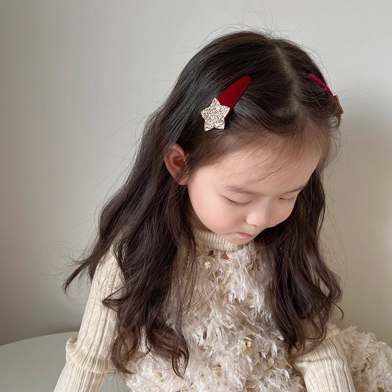 Hair Care Baby - 1 Paar koreanischer Stil, glitzernde Stern-Haarspangen