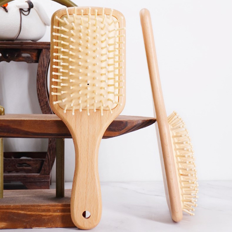 Bamboo Hair Brush - Holz Airbag Kamm Professionelle Haar Anti-Verlust