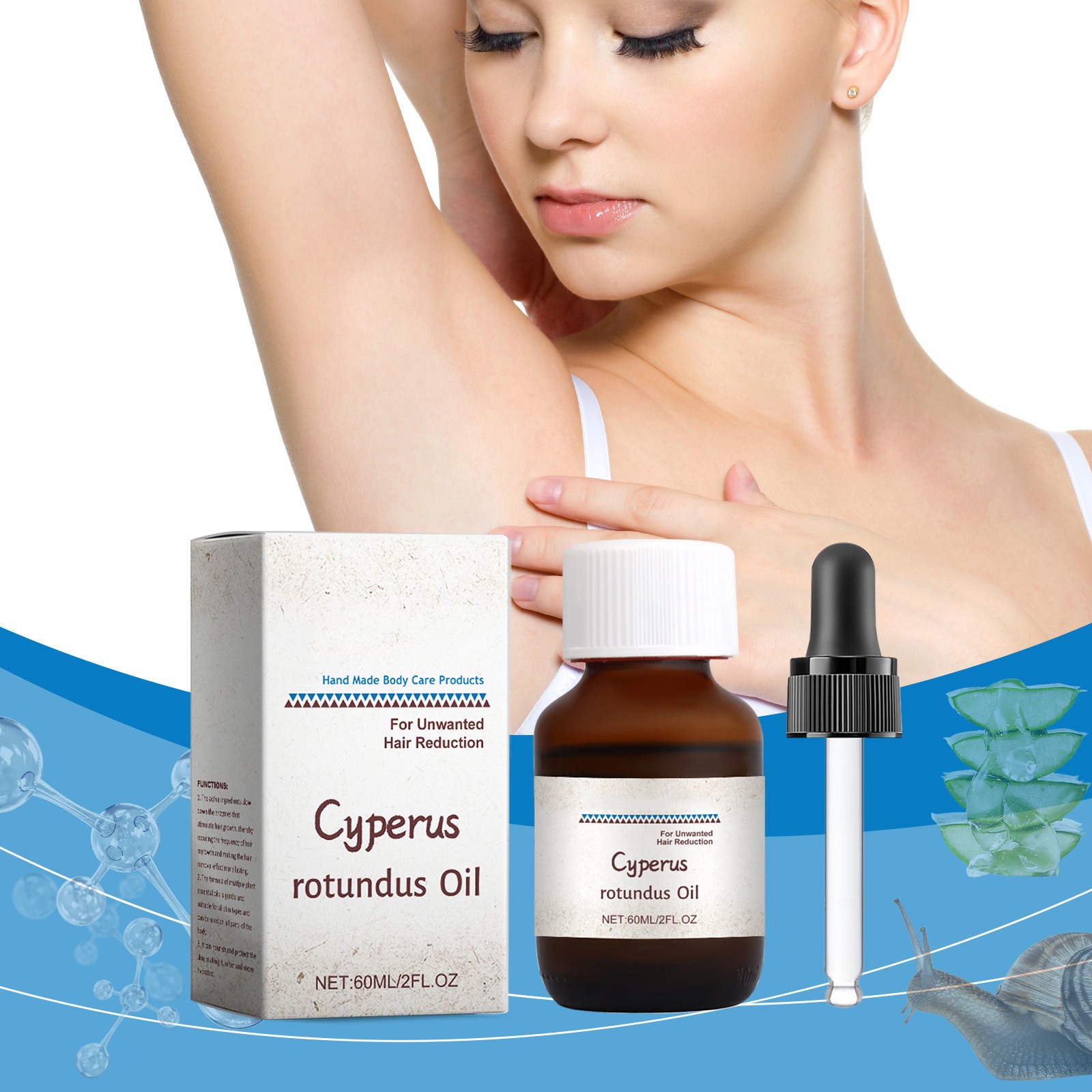 House Hair Care - 60 ml Cyperus Rotundus Haarentfernungs-Pflegeöl Cyperus
