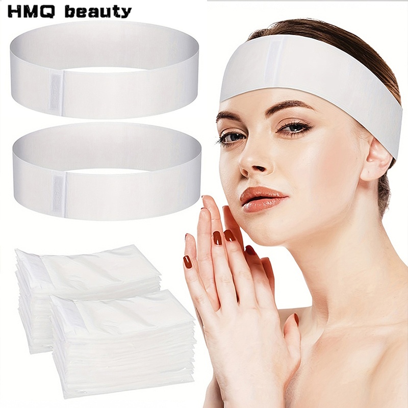 Hair Care Women - 100/50/10 Stück Einweg-Gesichtsstirnbänder Spa Stretch Vlies