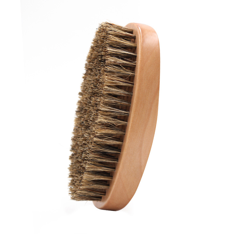 Bamboo Hair Brush - Bartbürste mit natürlichen Wildschweinborsten für Männer,