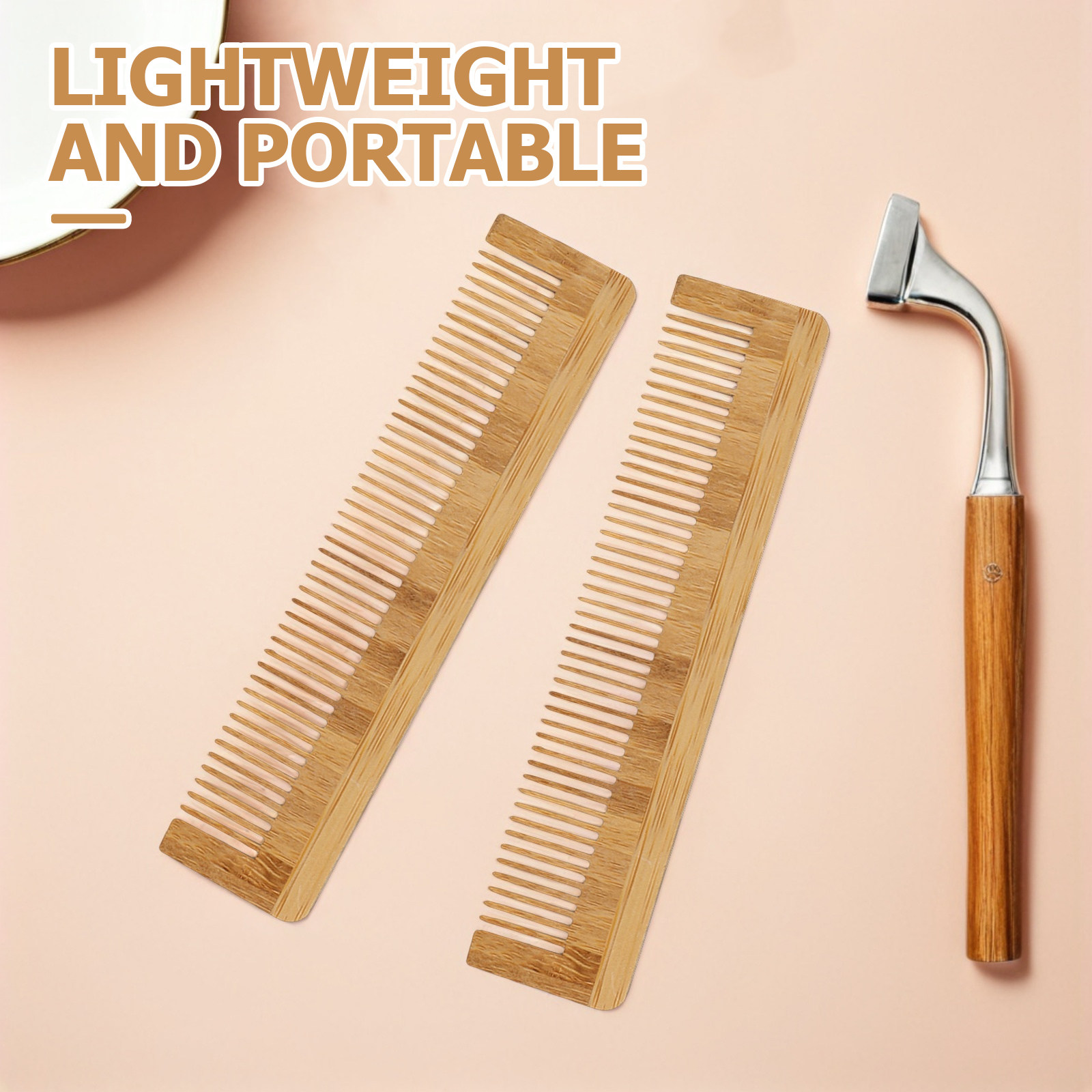 Bamboo Hair Brush - 12 Stück Haarbürsten- und Kamm-Set für