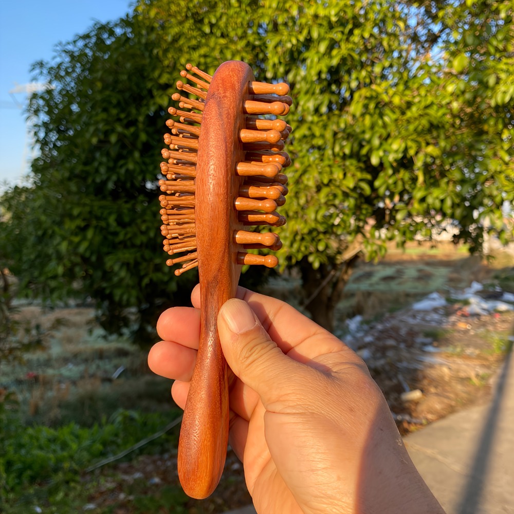 Doppelseitiger Sandelholz-Kamm – Detangling Wide Comb Bewertung und Preis