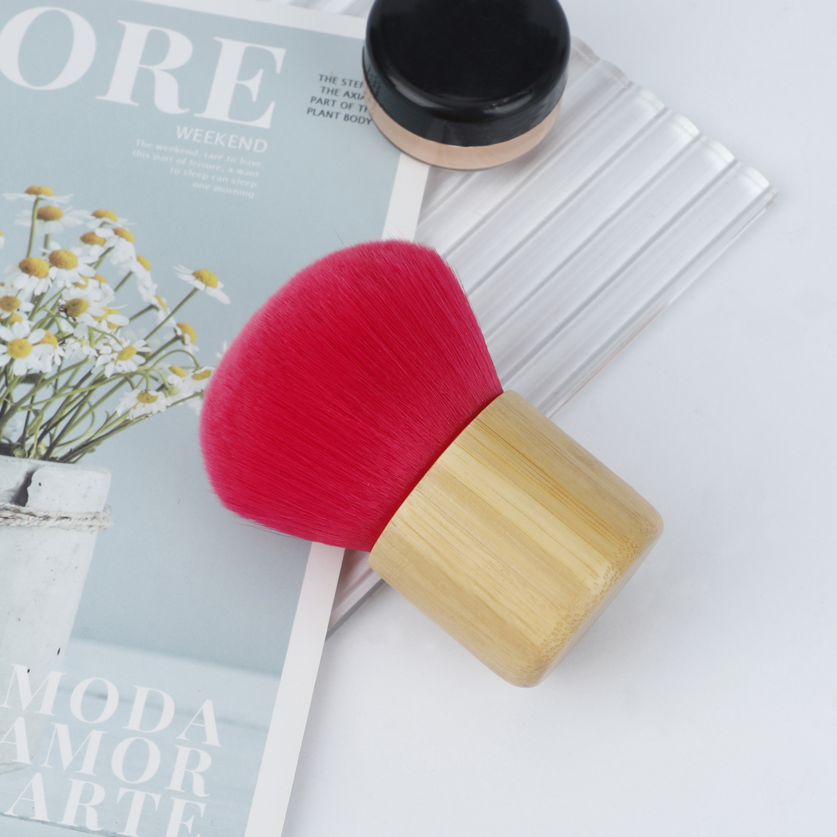 1 Stück Kabuki Make-up Pinsel  – Bamboo Hair Brush Bewertung und Preis