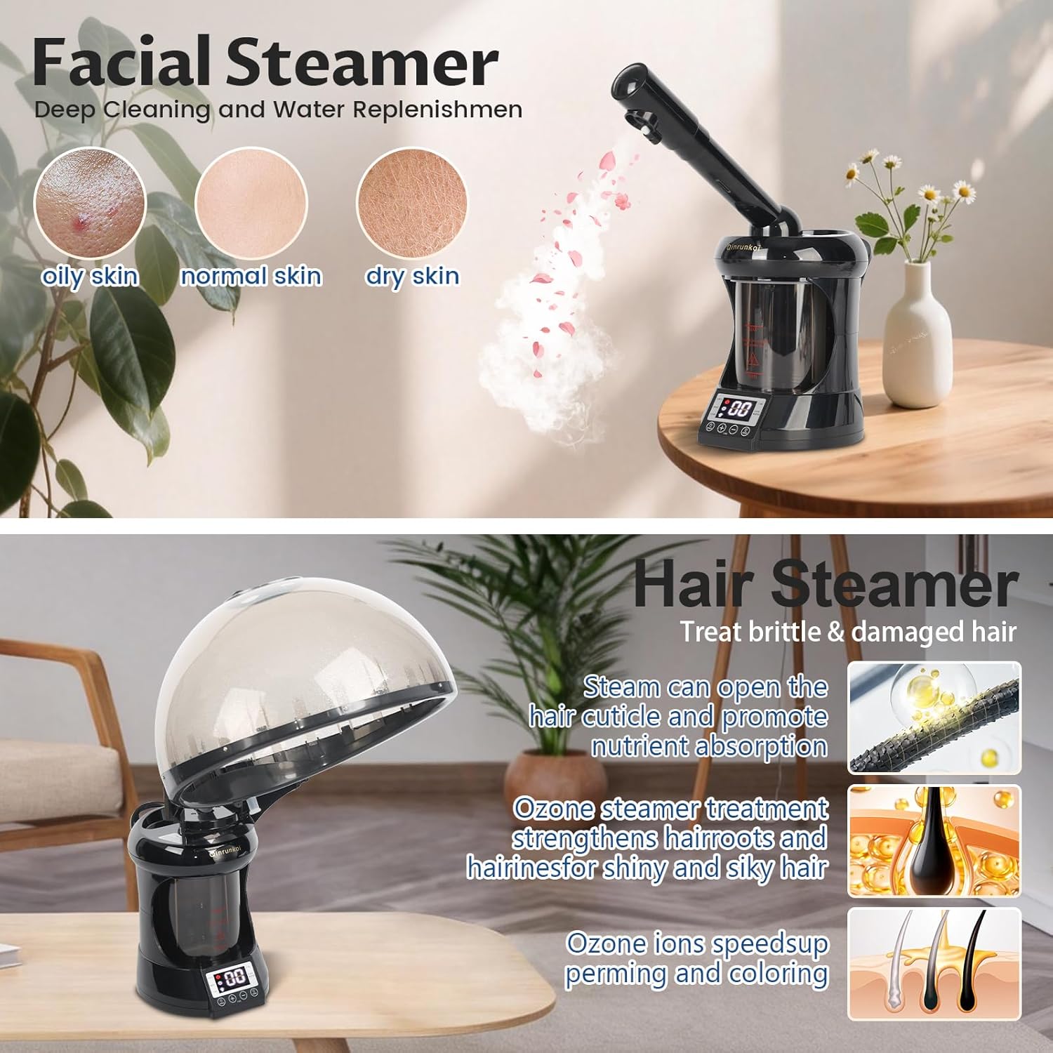 2-in-1 Ozon-Haardampfer und Ge – Hair Care Routine Bewertung und Preis