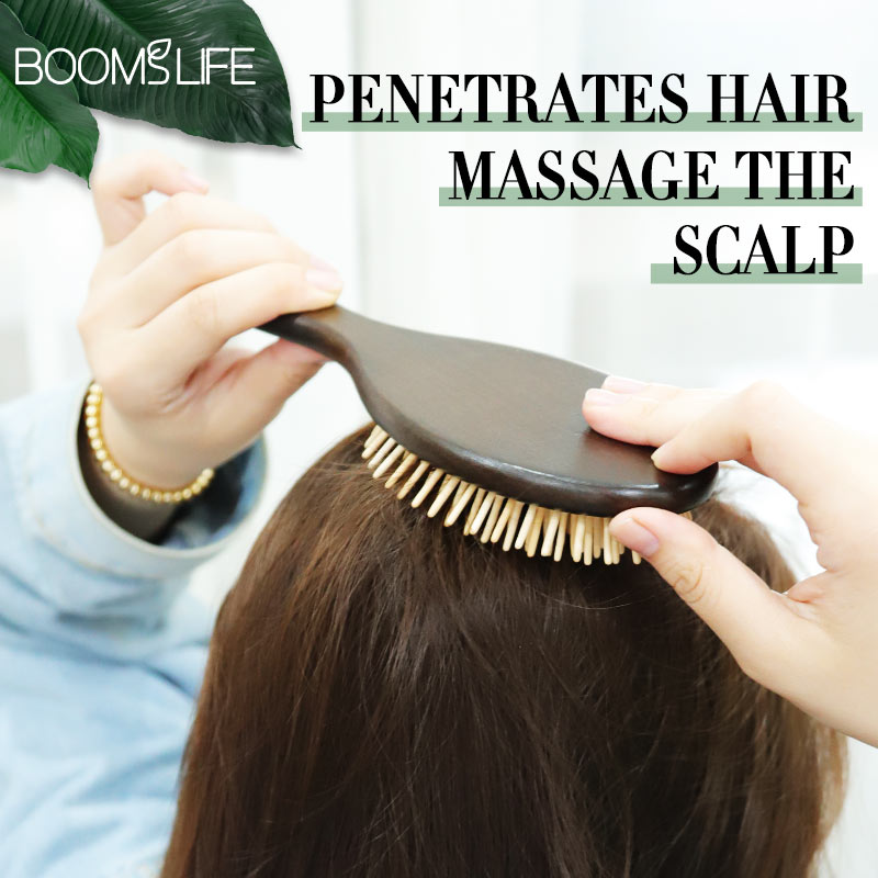 Schwarze Holz-Haarbürste für F – Detangling Wide Comb Bewertung und Preis